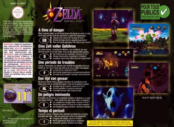 Legend of Zelda, The - Majora's Mask (Europe) (En,Fr,De,Es) (Rev 1) (Debug) box cover back